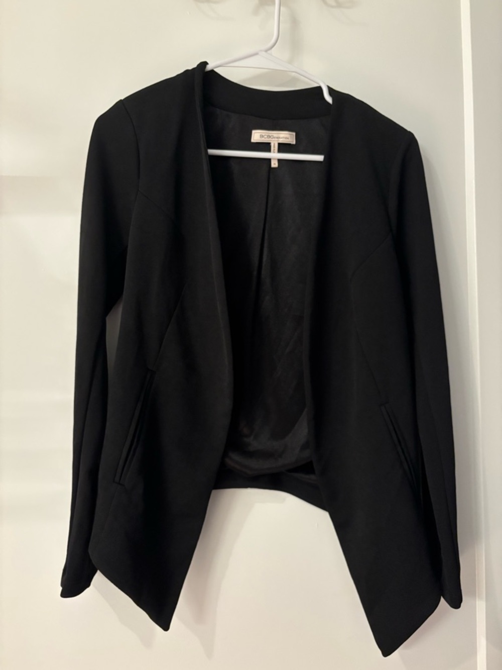 BCBGeneration Black Open Front Blazer